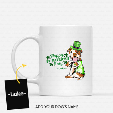 Personalized Gift Idea - Happy Patrick's Day For Dog Lover - White Mug